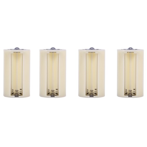4pcs Battery Adapter Case Converts 3 AA To D For Emergency Situations