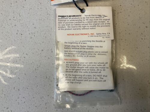 Vintage Rc Novak Stutter Stopper RC10 Tekin Trinity RC12 5450 - Picture 2 of 2