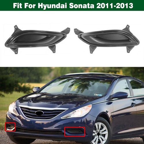 Pair Front Bumper Fog Light Cover Grille Bezel For Hyundai Sonata 2011 2012 2013 - Picture 1 of 8