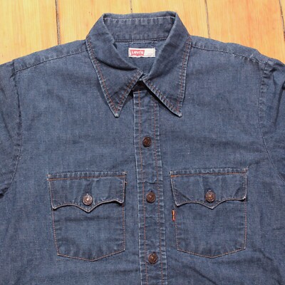 Levi's 1970s USA製 オレンジタブ デニムシャツ BIG E L Levi's / リーバイス 1970s USA製 オレンジタブ デニムシャツ