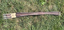 52" Dark Brown Padded Contour English Leather Show Girth Roller Buckles 50"