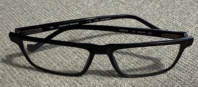 GENUINE Hackett Bespoke Designer Eyeglasses Frames HEB209 02 54-16-145 Black NEW