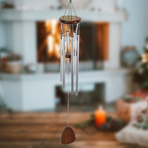 Carillon a vento 6 tubi grandi campane cappella tono profondo giardino esterno decorazione casa regali - Foto 18 di 27