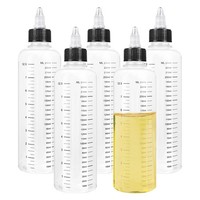 5 Quetschflaschen 250 Ml Squeeze Flaschen Kunststoff Transparent Dosierflaschen