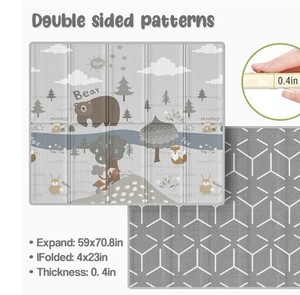 Folding Foam Baby Play Mat Bear Design