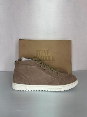 Steve Madden Shoes Kids Size 4 Brown BDILAN Taupe Zip High Top Sneakers Casual