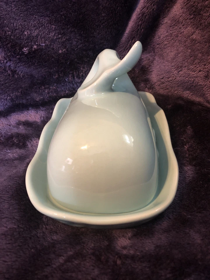 Creative Co-Op Sea foam Green Whale Butter Dish - Image 2 of 4