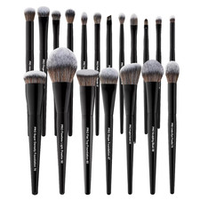 19Pcs Professional Grade Labeled Makeup Brushes Set, Large Foundation Powder Con