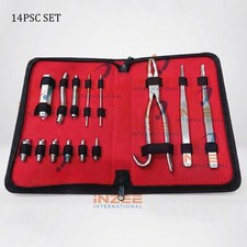 Dental Burgess Wolf Tooth Extractor Large 14 Pcs Set Stainless Steel By Inzee