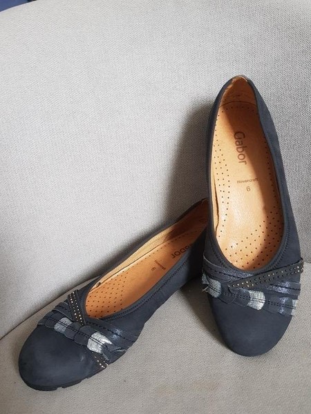 Women Gabor Heels Black Leather 39 #7USW