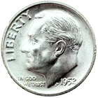 1952-D Roosevelt Silver Dime - BU/Unc/Uncirculated