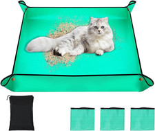 3 Pack Green Travel Litter Box for Cats,Portable Foldable Waterproof Collapsi...