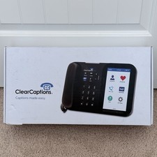 Clear Captions Blue Hearing-Impaired Call Captioning Phone Brand New