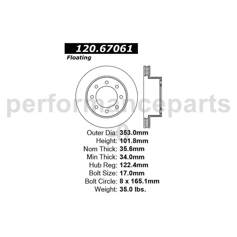 Conjunto de pastilhas de freio a disco dianteiro rotor de freio a disco para Dodge Ram 1500 2006-2008 - Imagem 2 de 4