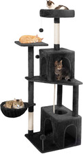 Cat Tree, 54-Inch Cat Tower for Indoor Cats, Soft Plush Multi-Level Climbing Cat