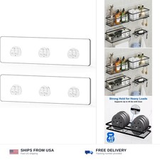 2 Pack Shower Caddy Adhesive Replacement, Waterproof Strong Adhesive Hooks St...