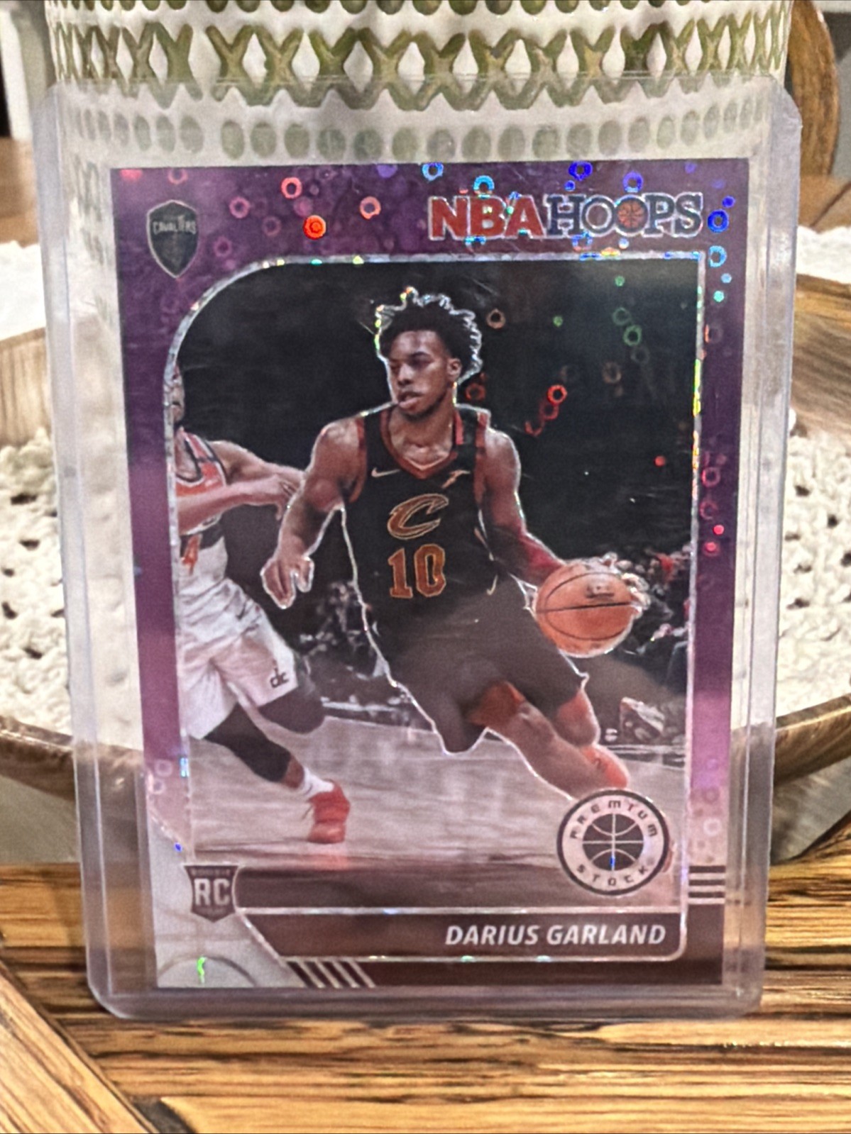 2019-20 Panini NBA Hoops Premium Stock Darius Garland 251 Purple Disco Prizm 