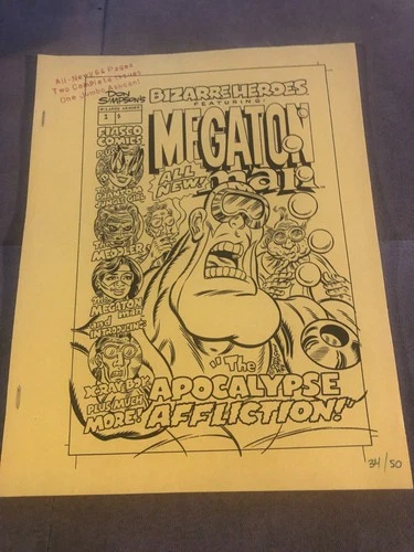Don Simpson's BIZARRE HEROES #1 & 2 MEGATON MAN Ashcan #34/50 - 1993
