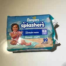 Pampers Splashers Swim Diapers Size 2-3 Small 13-24 lbs 20 Count Pack NEW NIP