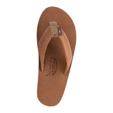 Rainbow Men's Single Layer Redwood Premier Leather Sandal 301ALTS0-RDWD