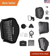 32x32inch /80x80cm Foldable Flash Softbox Kit with Grid, S2 S-Type Speedlite ...