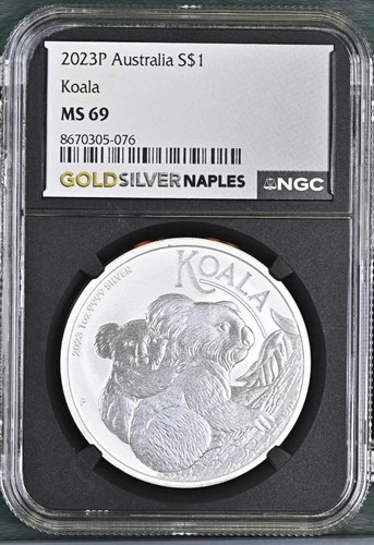2023 P Australia 1oz Silver Koala NGC Graded MS69 Beautiful 1 Dollar Coin