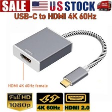 HDMI 2.0 USB C to 4K 60Hz Adapter Cable Type C to HDMI Converter for PC Monitor