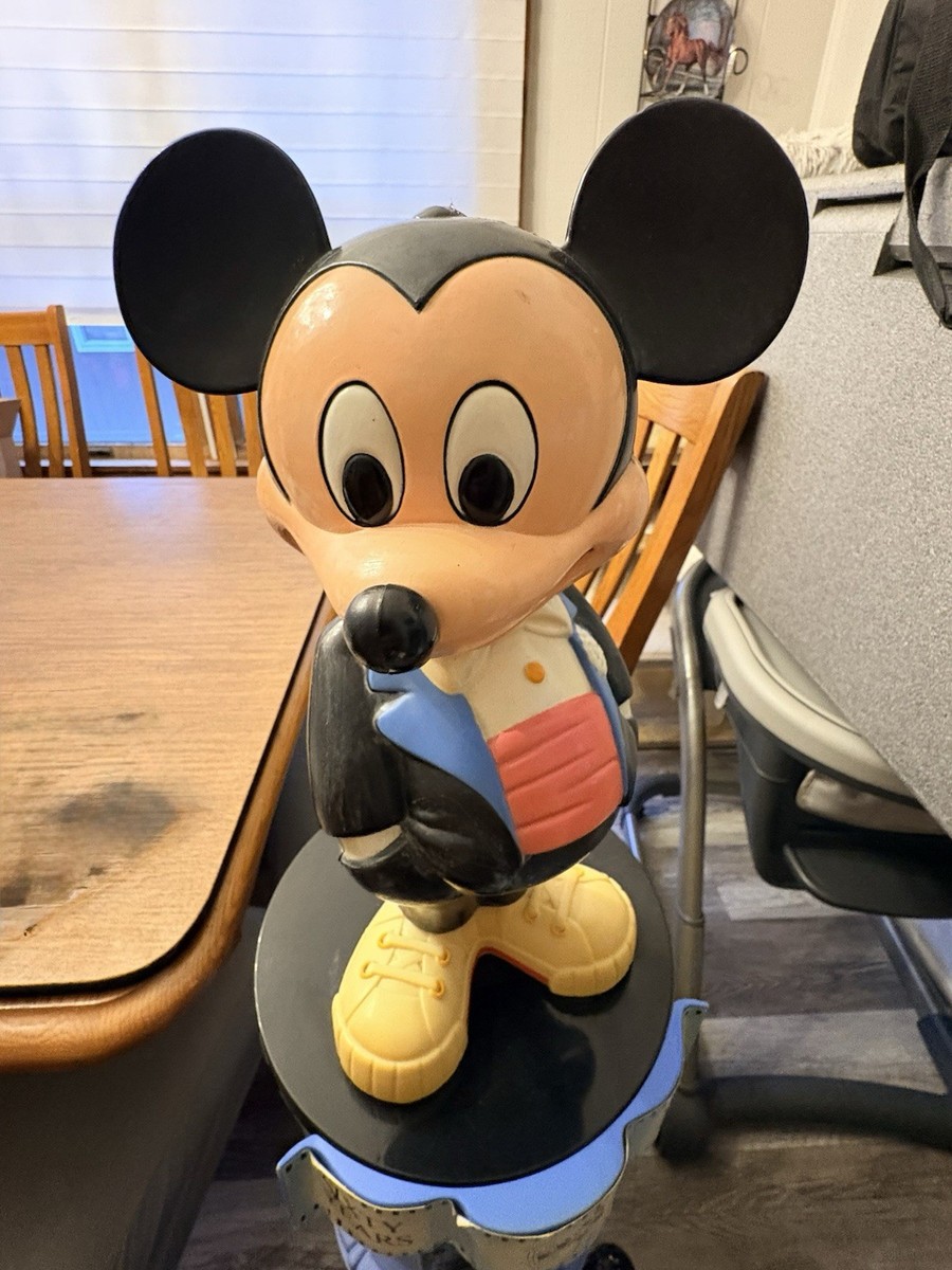 60th Disney Mickey Mouse Gumball Machine Black Stand Collectible