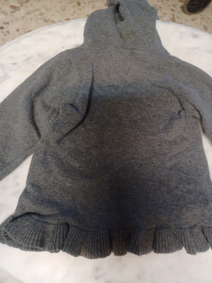 Suéter con Capucha Starting Out Bebé Niña 12 Meses Gris Foto 3 de 4