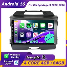Autoradio GPS Carplay Sat Nav Android 16 pour Kia Sportage 3 2010-2016 4 Go + 64 Go