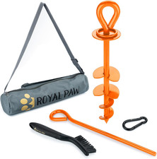 ROYAL-PAW Dog Tie Out Stake - for Large Dogs up to 210 Lbs - Heavy Duty Dog Stak