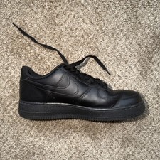 Nike Air Force 1 Low Top Men s Black Solid Lace-Up Athletic Sneakers