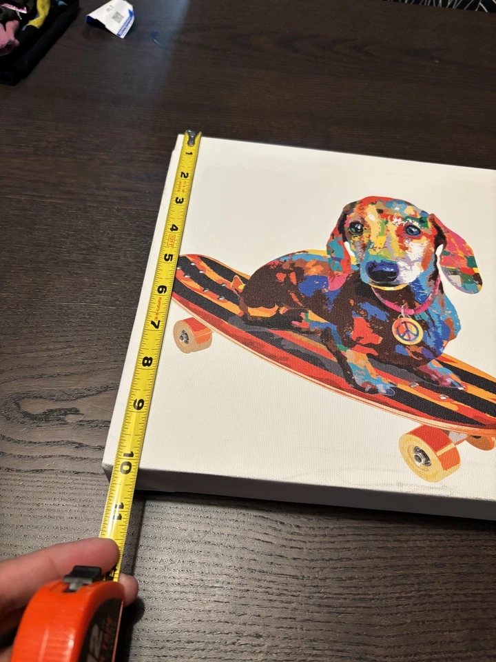 Colorido Weiner Perro Perro Pintura Lienzo Impresión Decoración  Foto 4 de 4