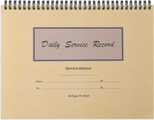 Pcs Daily Service Record Book 8.5 xInch Activity Log Notepads 80 Pages/Book 1