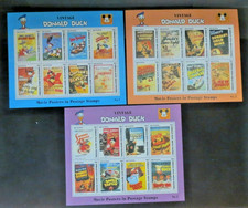 GUYANA - 1994 - LOT DE 3 BLOCS DE 8 TIMBRES - DISNEY/ DONALD DUCK/VINTAGE - MNH