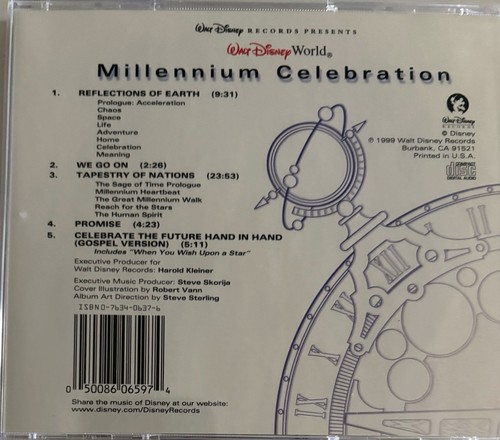 WALT DISNEY WORLD MILLENIUM CELEBRATION - Soundtrack CD 1999 Disney AS NEW! - Picture 2 of 2