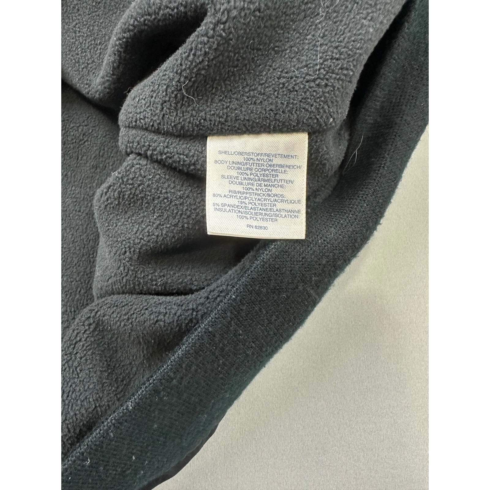 Lands End Squall Jacket Mens 3XL Tall Black Fleece Lined Full Zip Bomber 457210 - product detail image 7