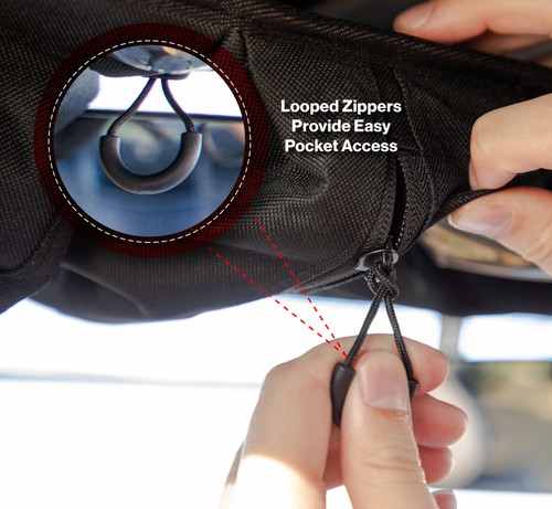 Almacenamiento superior de lona negra 41x8" para carritos de golf RedDot Versa triple pista - Imagen 3 de 8