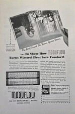 Moduflow Heating Control System Turns Room Upside Down Vintage Print Ad 1945