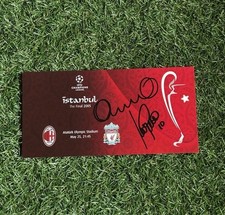 Liverpool FC Signed 2005 Istanbul Champions League Final Postcard