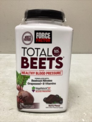 Force Factor Total Beets Chews for Healthy Blood Pressure 85 Soft Chews. Open
