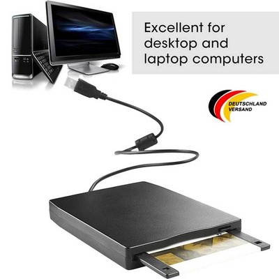 FDD USB Diskettenlaufwerk 1.44MB extern schwarz 3,5 Zoll Floppy Disk Drive NEU