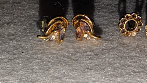 Vintage Ohrringe 2 Paar goldfarben - Bild 4 von 14