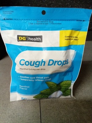 Menthol Drops Severe 80 Drops DG Health Compare To Vicks Severe  Total 12/25Exp