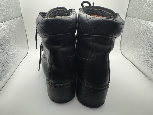 Harley Davidson Black Leather Womens Biker Boots Size 6.5 USA 82034 - Picture 7 of 10