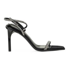 NIB LANVIN SILVER ELEGANT FEMME SANDAL PUMPS SIZE 35 $1650