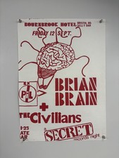 Brian brain Poster The Civilians Original Bournbrook Hotel Circa 1980's