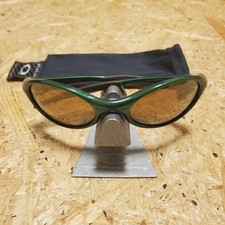 OAKLEY Eye Jacket Sport Sunglasses Green Frame Brown Lens Color Rare Authentic