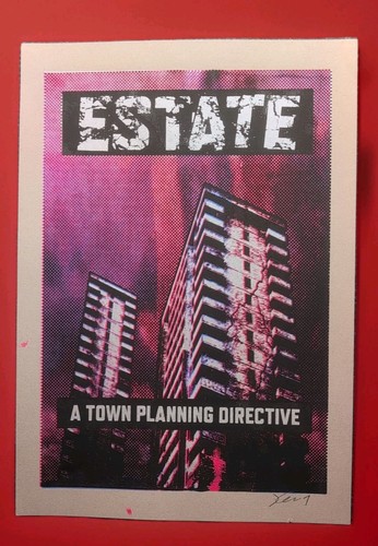Estate A Town Planning Directive By James Jimmy Cauty Signed HP Serigraph OOAK - Picture 5 of 11