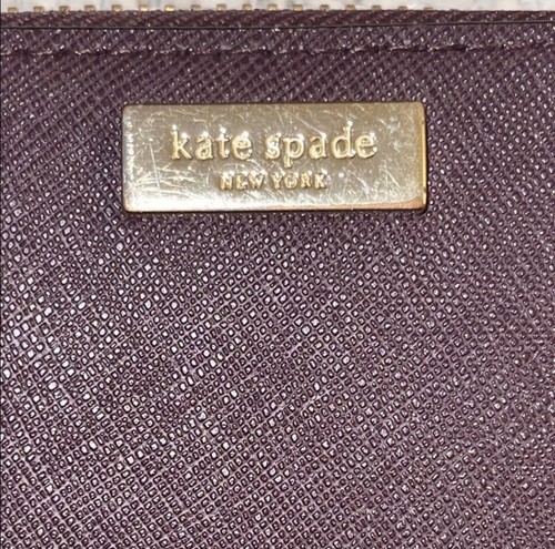Kate Spade New York Purple/ burgundy Wristlet Wallet for Women with Logo Accent - Picture 2 of 5